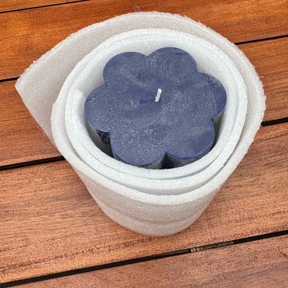 2 Pc Blue Scallop Figural Candle - Room Essentials - Picture 2 of 5